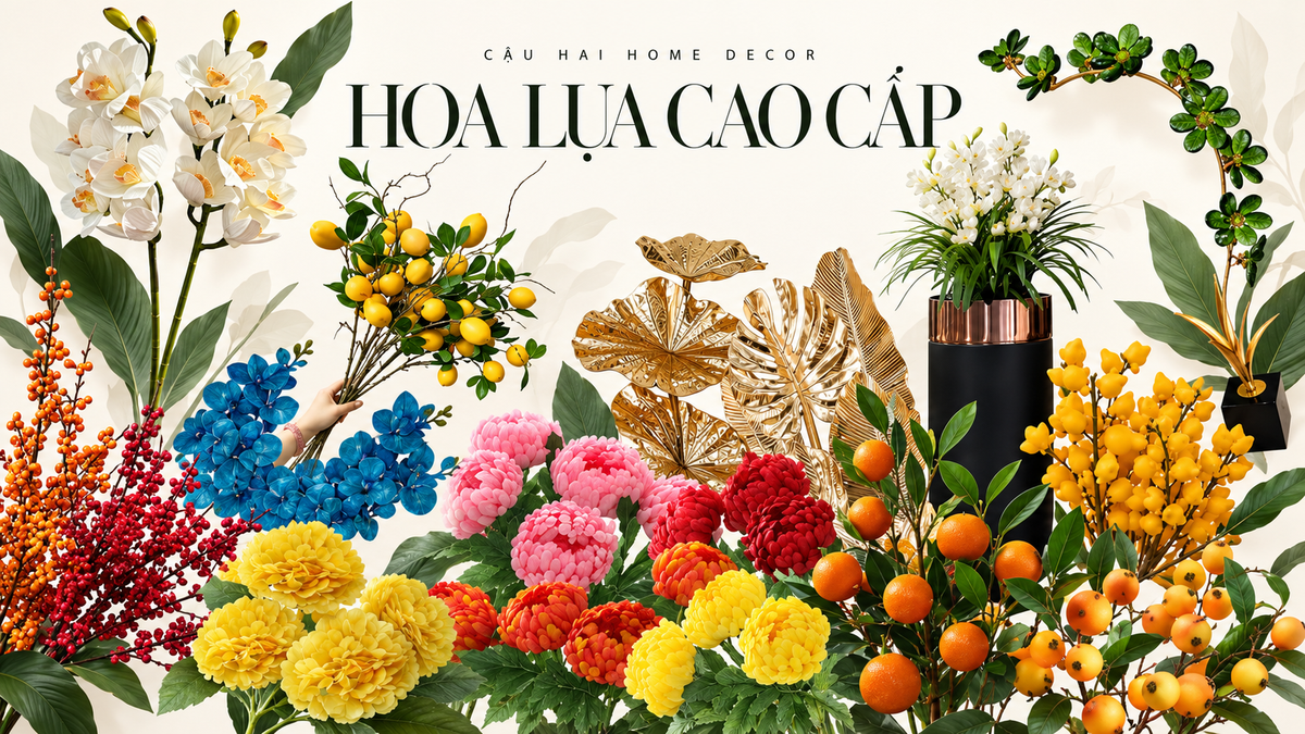 hoa lụa cao cấp | Cậu Hai Home Decor