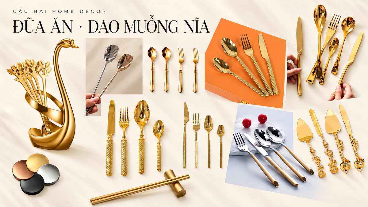 dao muỗng nĩa và đũa ăn | Cậu Hai Home Decor