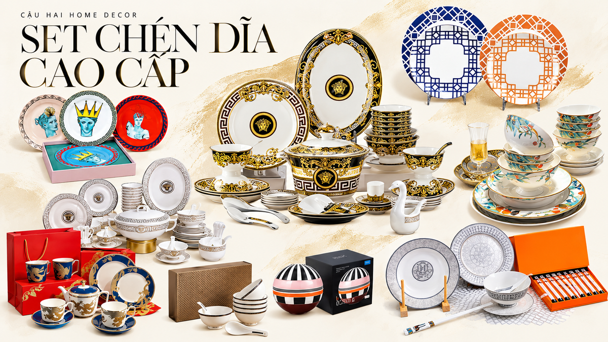 set chén dĩa cao cấp | Cậu Hai Home Decor