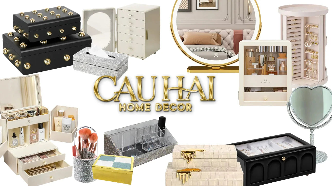 BÀN TRANG ĐIỂM - GƯƠNG TRANG TRÍ-CẬU HAI HOME DECOR