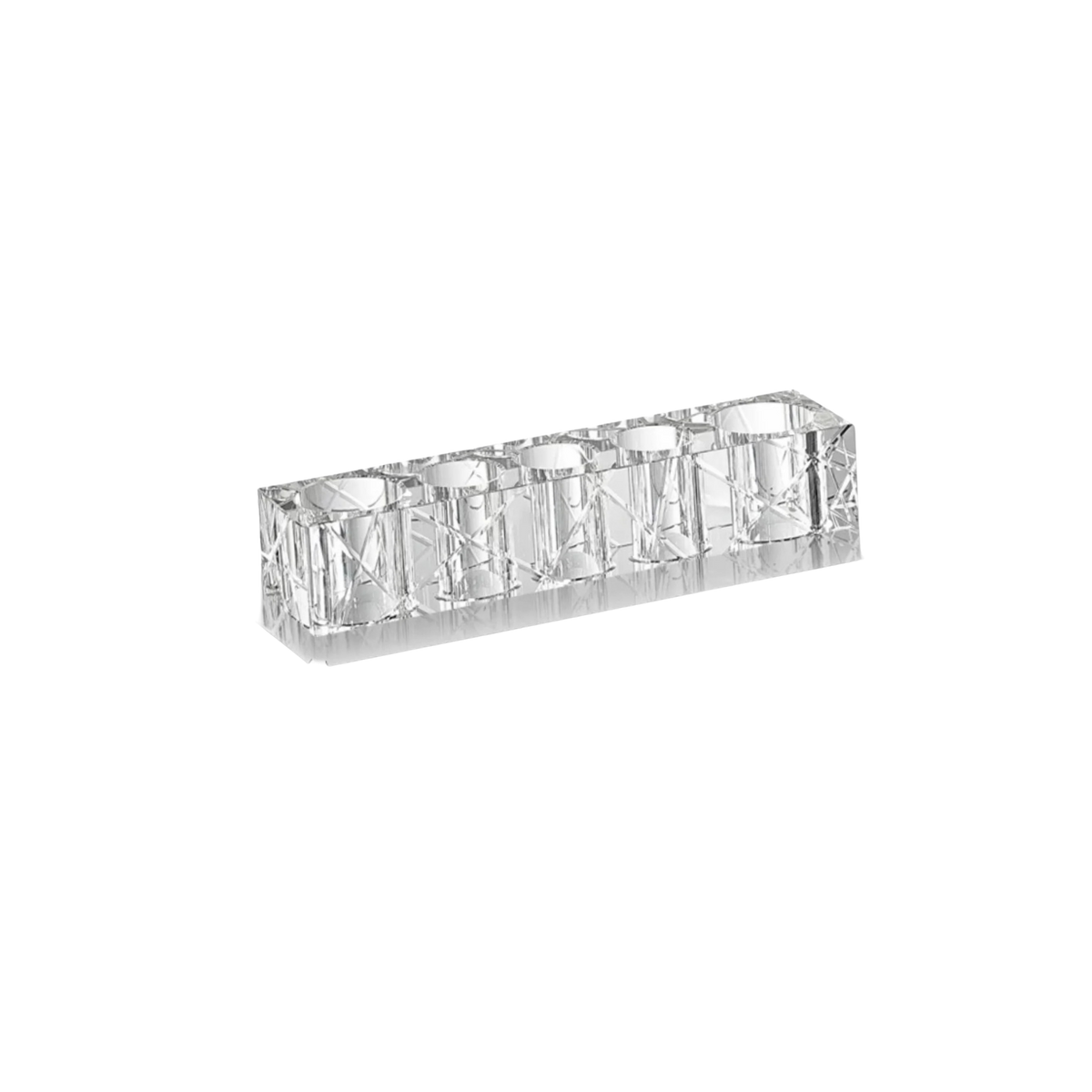 Pure Cristalleries Cannage Facetté Bathroom Vanity Sets Toothbrush Holder 5 Slots