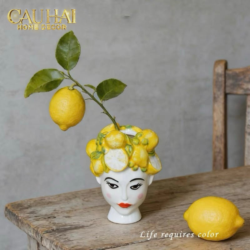 La Sicilia Royale - Duchessa Limone di Sicilia Ceramic Vase H18