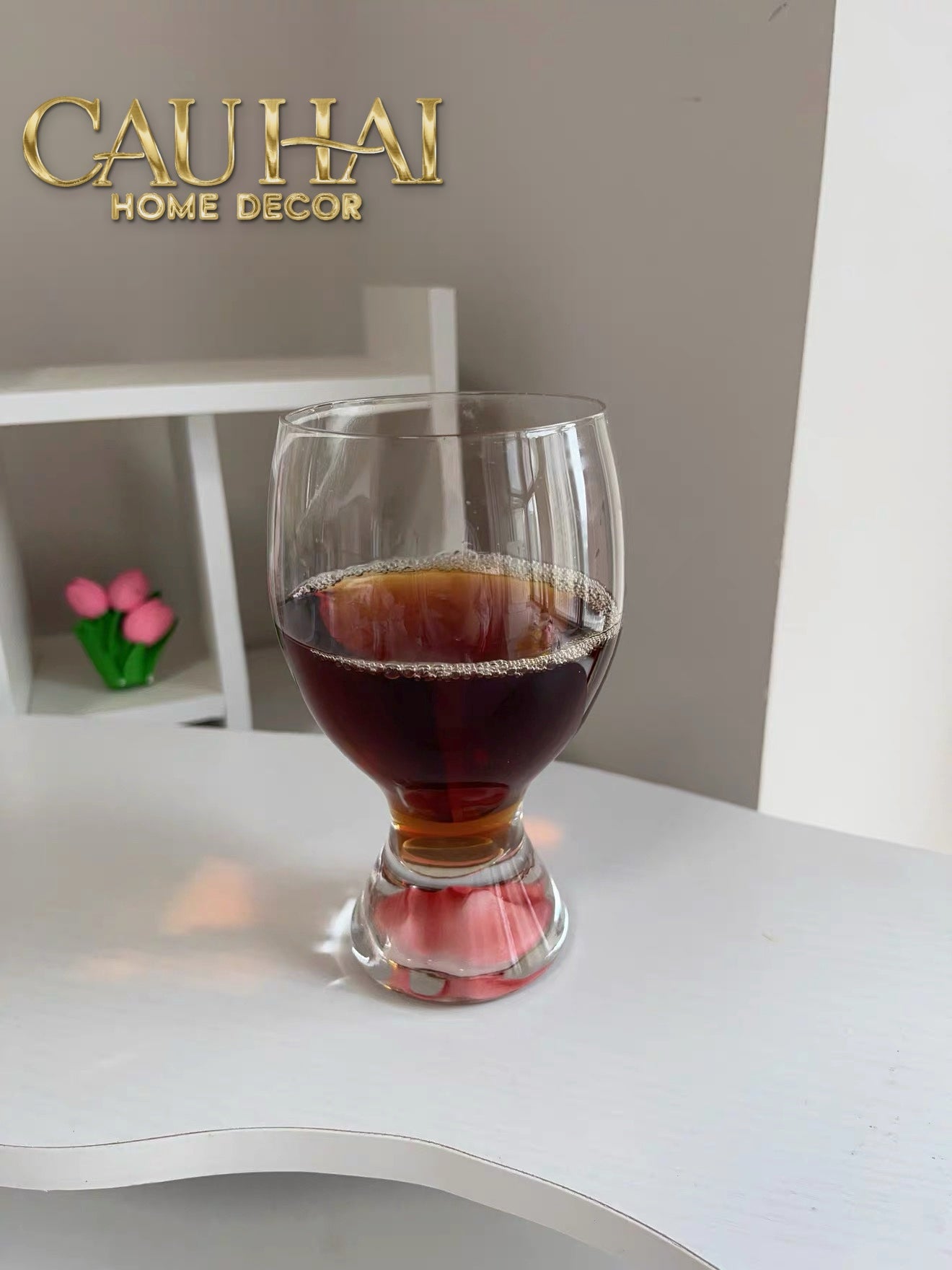 Set 2 Ly Bia Thuỷ Tinh Glacier La Couleur Rose Cocktail Glasses  370Ml