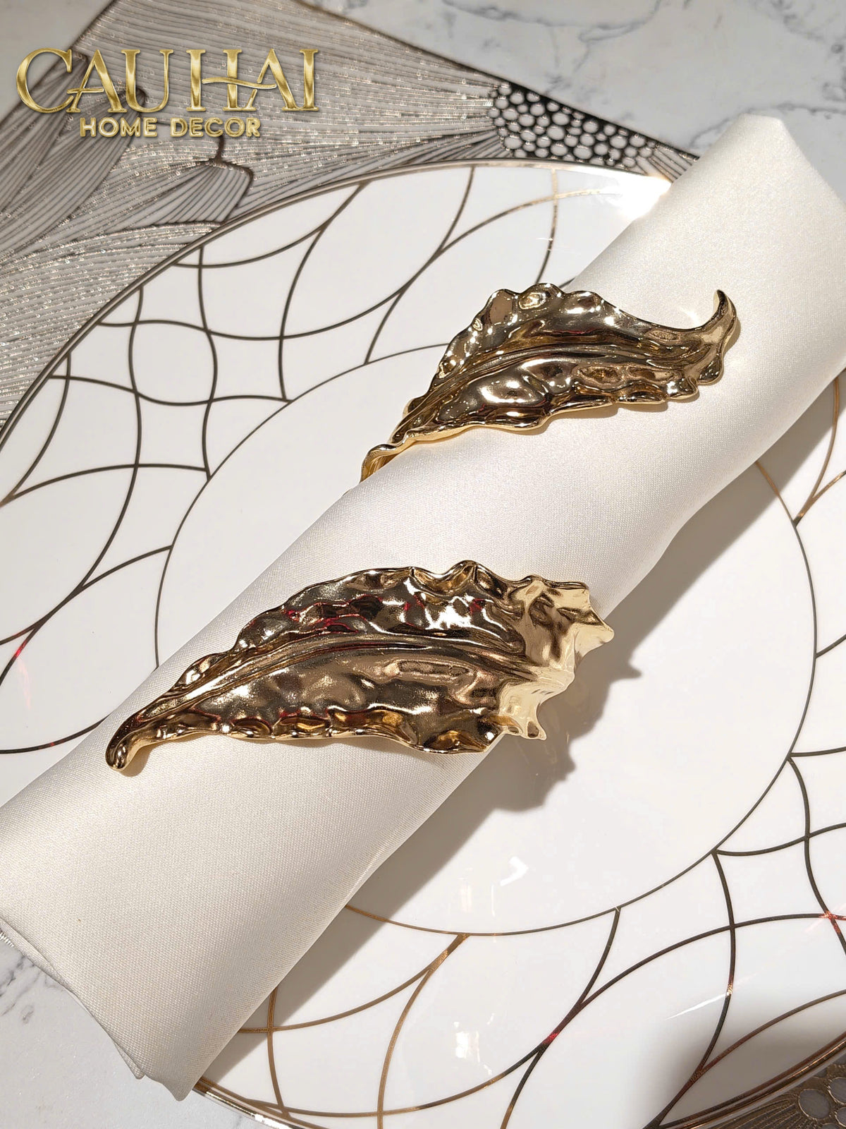 Vòng Khăn Ăn Napkin Ring Leaf de Petite – Decor Bàn Ăn Cao Cấp-VÒNG KHĂN ĂN-CẬU HAI HOME DECOR