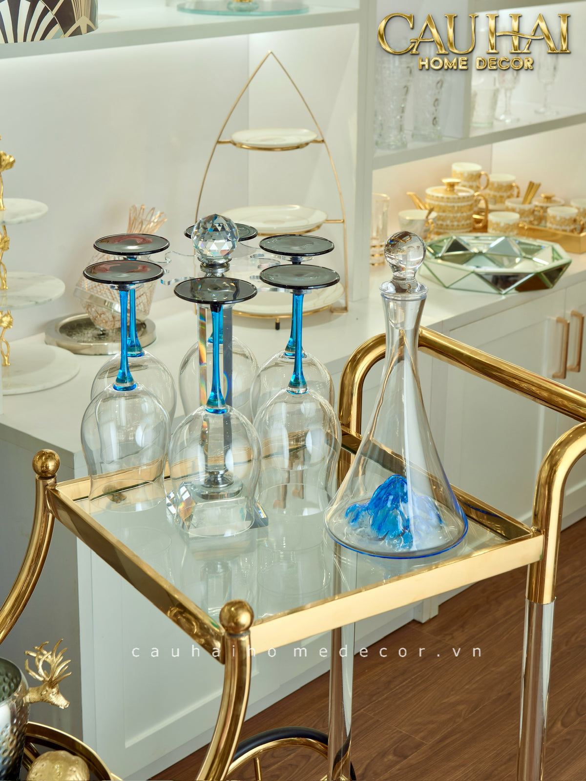 Maison Couture - Set of 6 Oceanami & Cristalleries Rack 600ml Wine Glasses