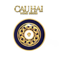 Set 2 Đĩa Dinner Gốm Sứ Medusa Chain Royale Cobalt 27/20