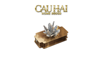 Hộp Tăm Bông Inox Đính Thạch Anh Cristal Minéral D'Or Toothpick Holder 6x12