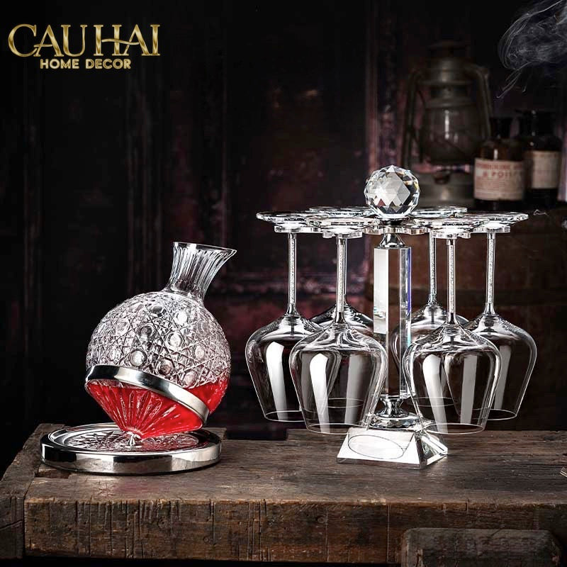 Set Quà Tặng Bình Lắc và 2 Ly Rượu Vang Pha Lê Cannage Héritage 3pcs