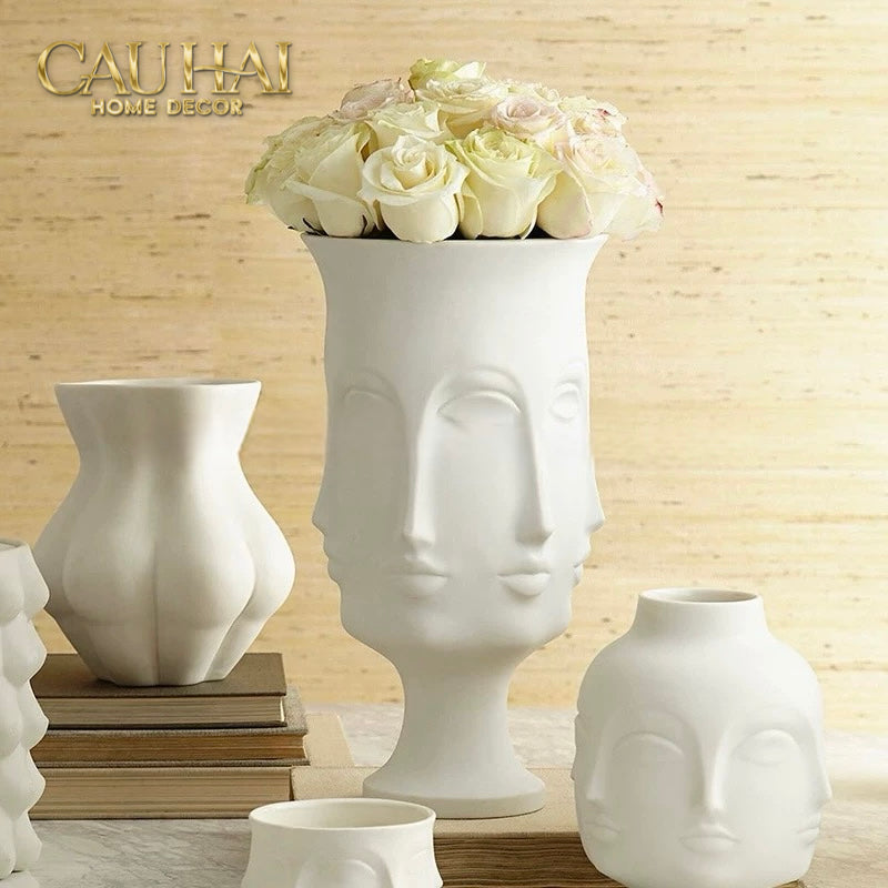 Bình Hoa Composite Tượng Muse - Adler Inspired 16x31.5-BÌNH HOA-Đối tác tại Trung Quốc theo từng đơn đặt hàng-CẬU HAI HOME DECOR