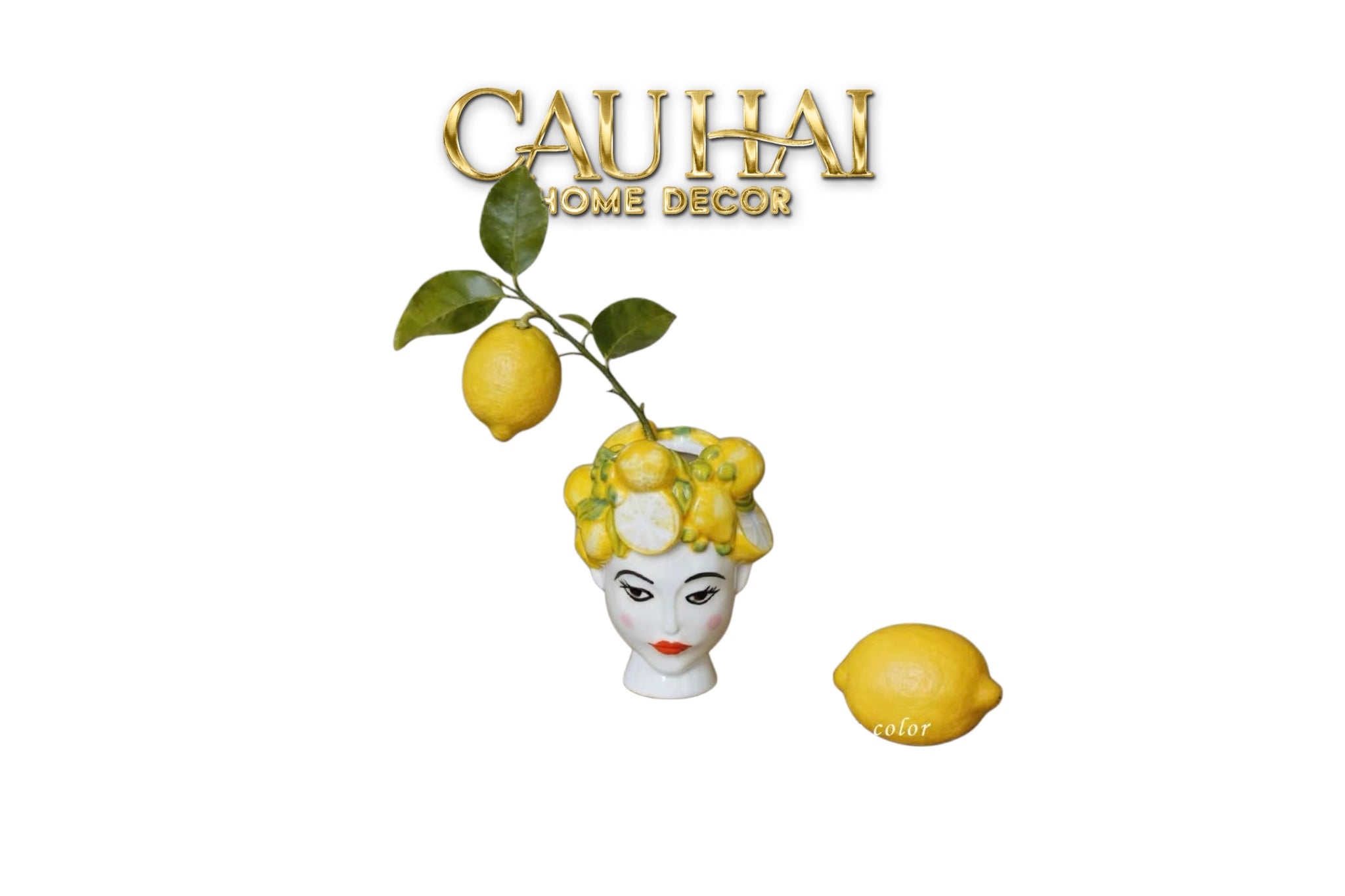 La Sicilia Royale - Duchessa Limone di Sicilia Ceramic Vase H18