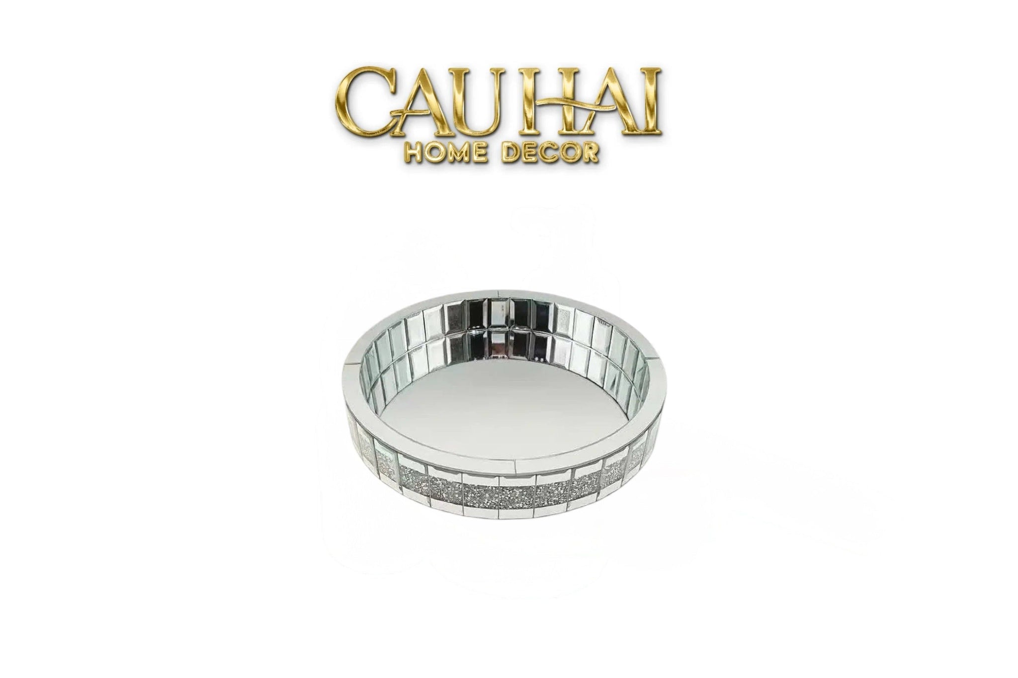 Haute Folie - Khay Gương Tròn Đế Xoay Mirror Argenté D30