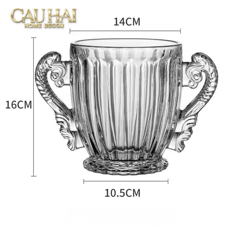 Xô Đá Thuỷ Tinh Trophy Goblet Clear