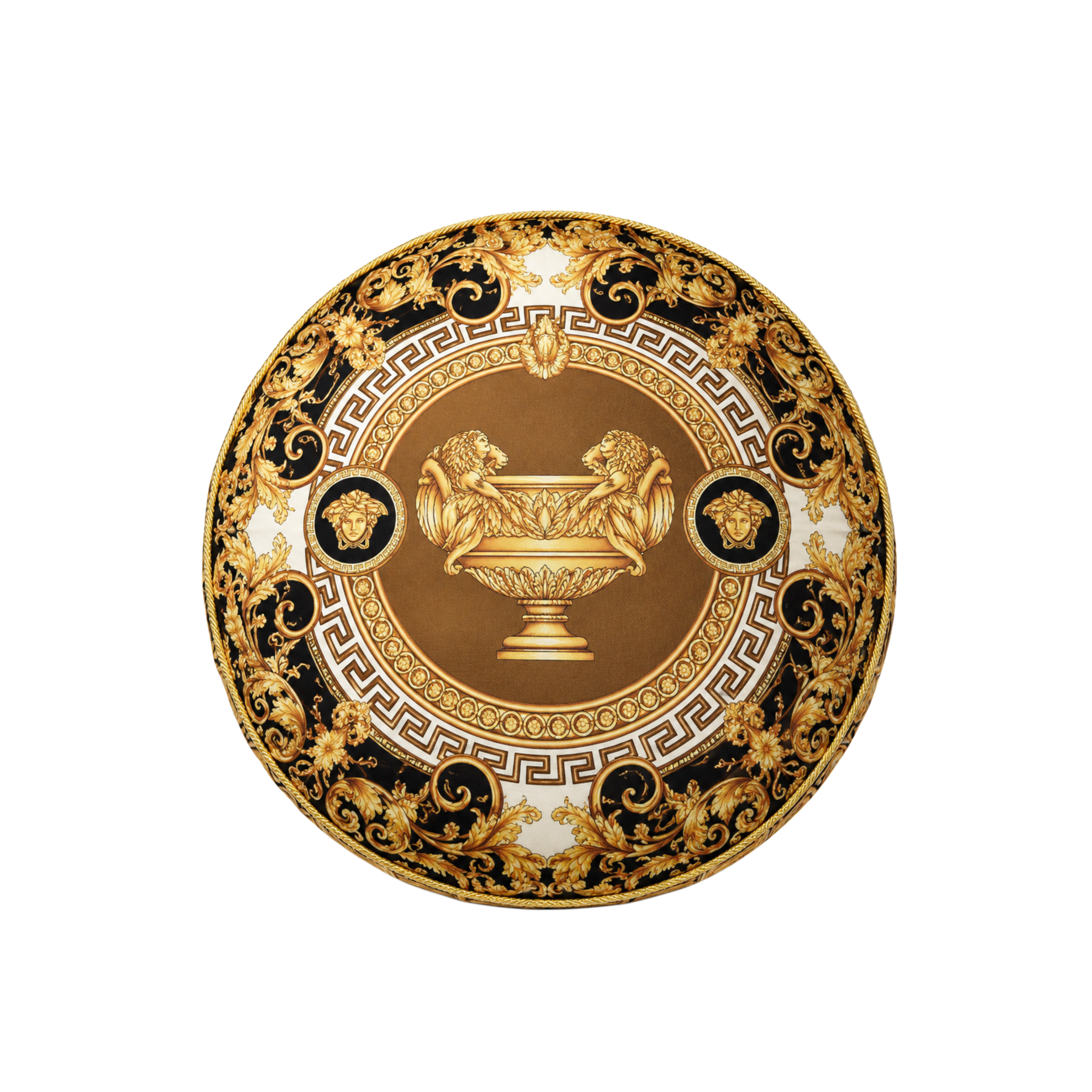 Gối Tròn Velvet Medusa Imperial Cognac D45