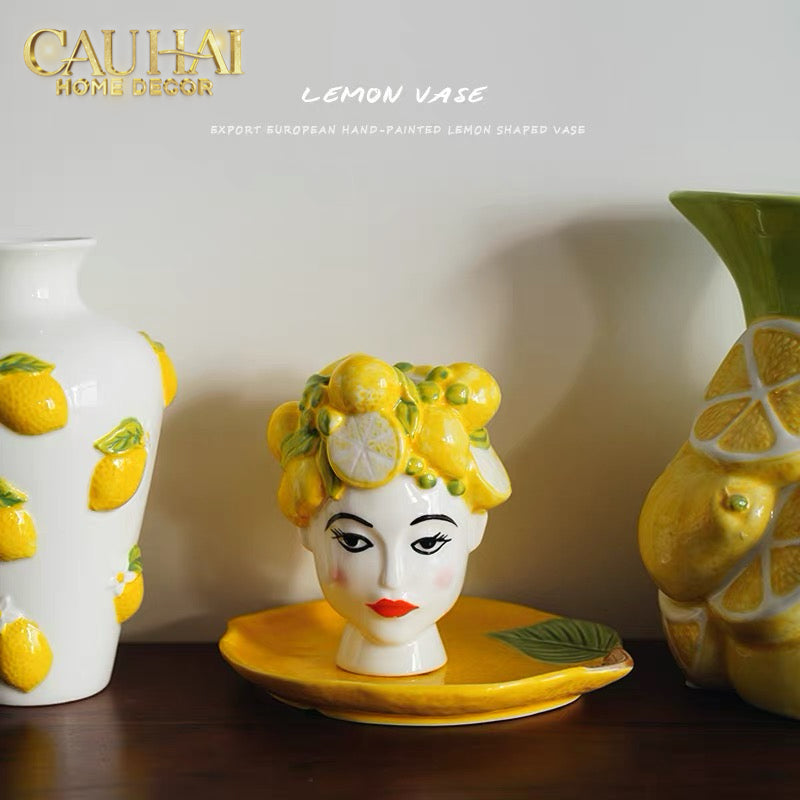 La Sicilia Royale - Duchessa Limone di Sicilia Ceramic Vase H18