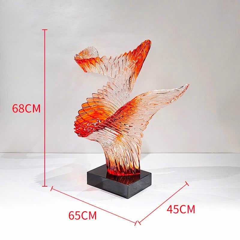 Maison Couture - Tượng Nghệ Thuật Aurora Phoenix Éclat Amber 65x45x68