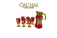 Set Binh Nuoc Thuy Tinh Grand Marquis Rubis Rouge Glass 7pcs