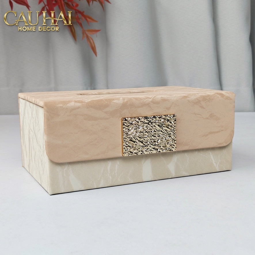 Hộp Khăn Giấy Marble Éclat Champagne 24*16*10