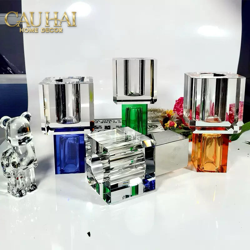 Maison Couture - Atelier Émeraude Crystal Geometric Vessel 10x19