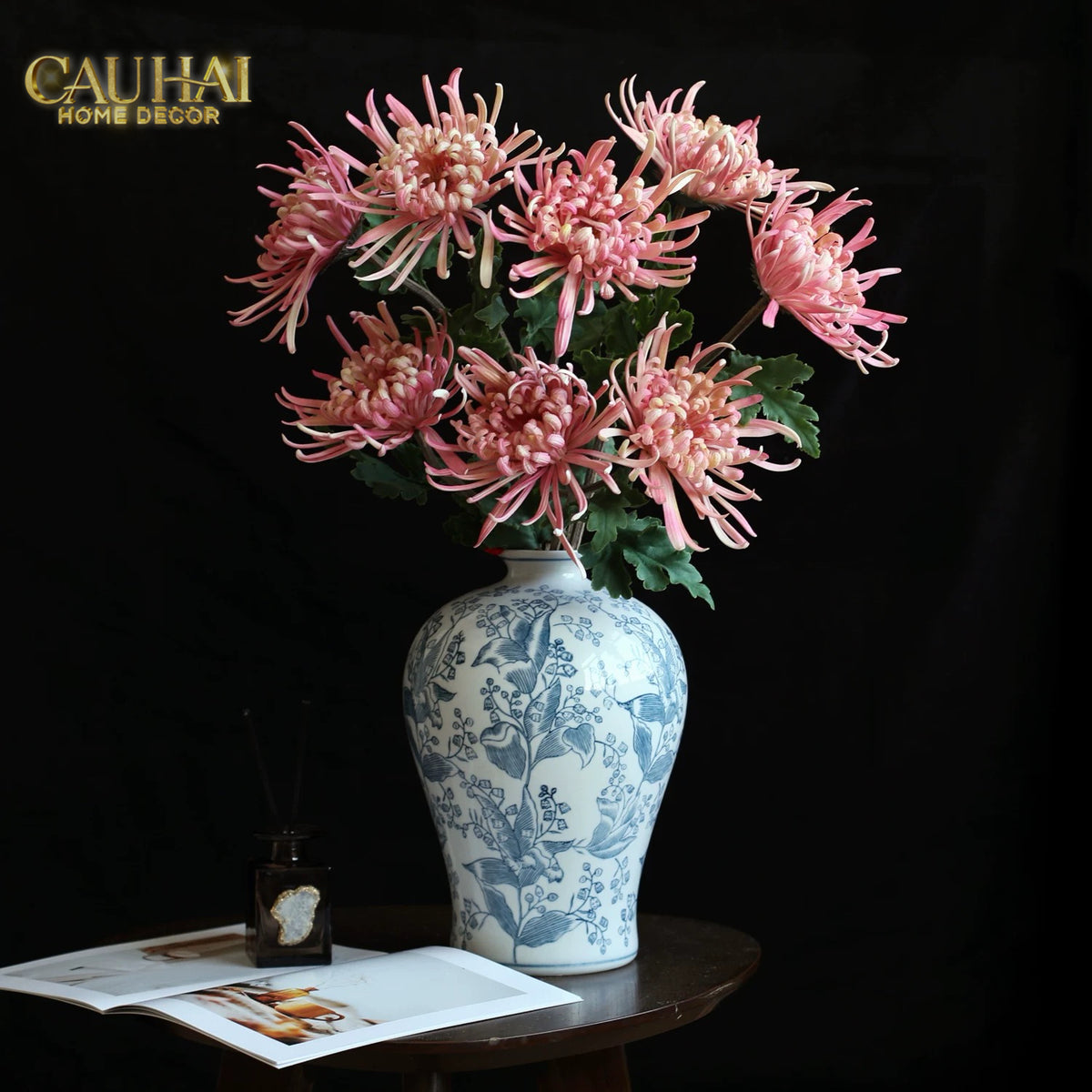 Cành Hoa Cúc Đại Đoá Vienna - Red / Yellow / Pink-Hoa Lụa-Đối tác tại Trung Quốc theo từng đơn đặt hàng-CẬU HAI HOME DECOR