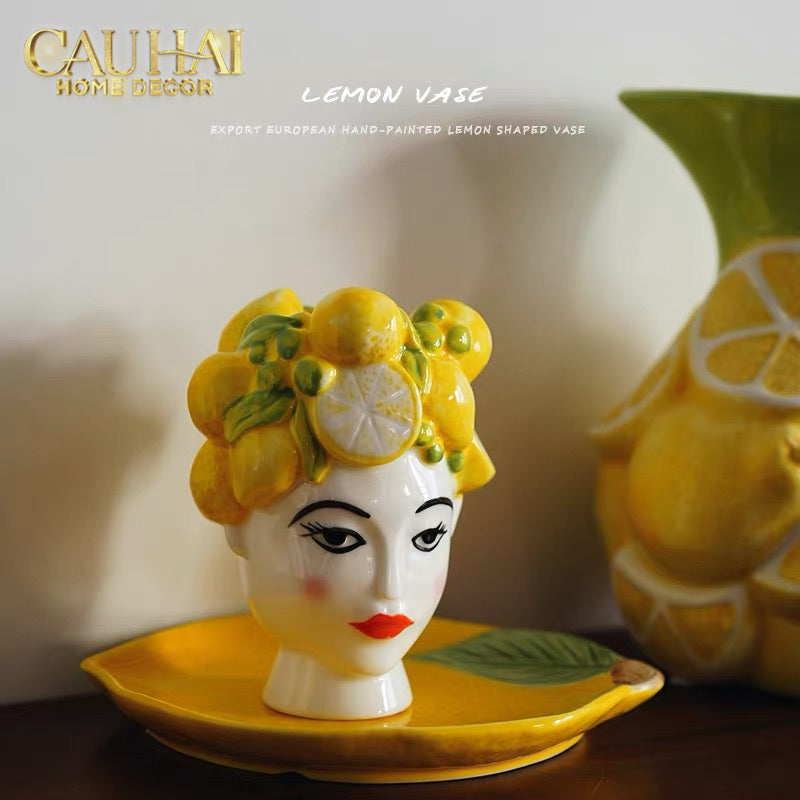 La Sicilia Royale - Duchessa Limone di Sicilia Ceramic Vase H18