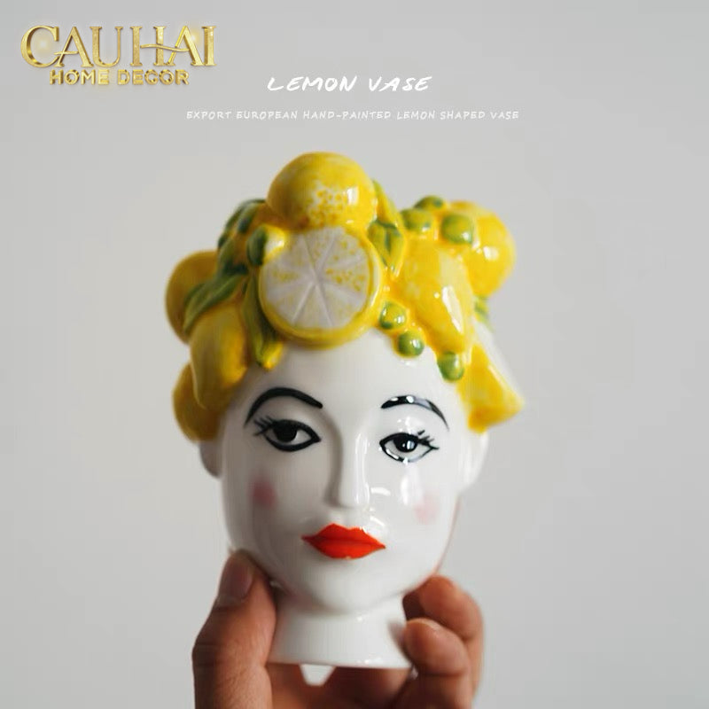 La Sicilia Royale - Duchessa Limone di Sicilia Ceramic Vase H18