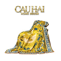 Chăn Blanket Velvet Baroque Platinum 150x150
