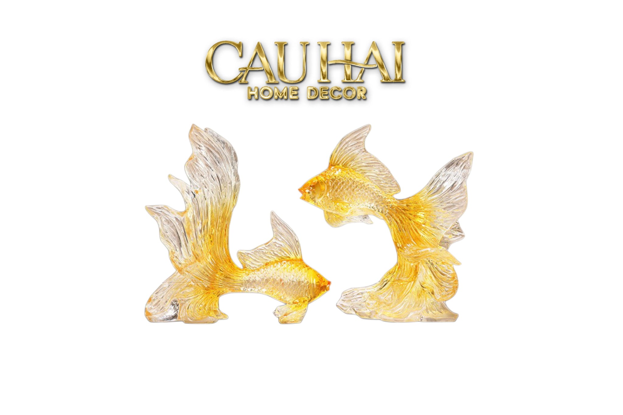 Set 2 Tuong Resin Song Ngu Vuong Phat – Fortune Koi Duo