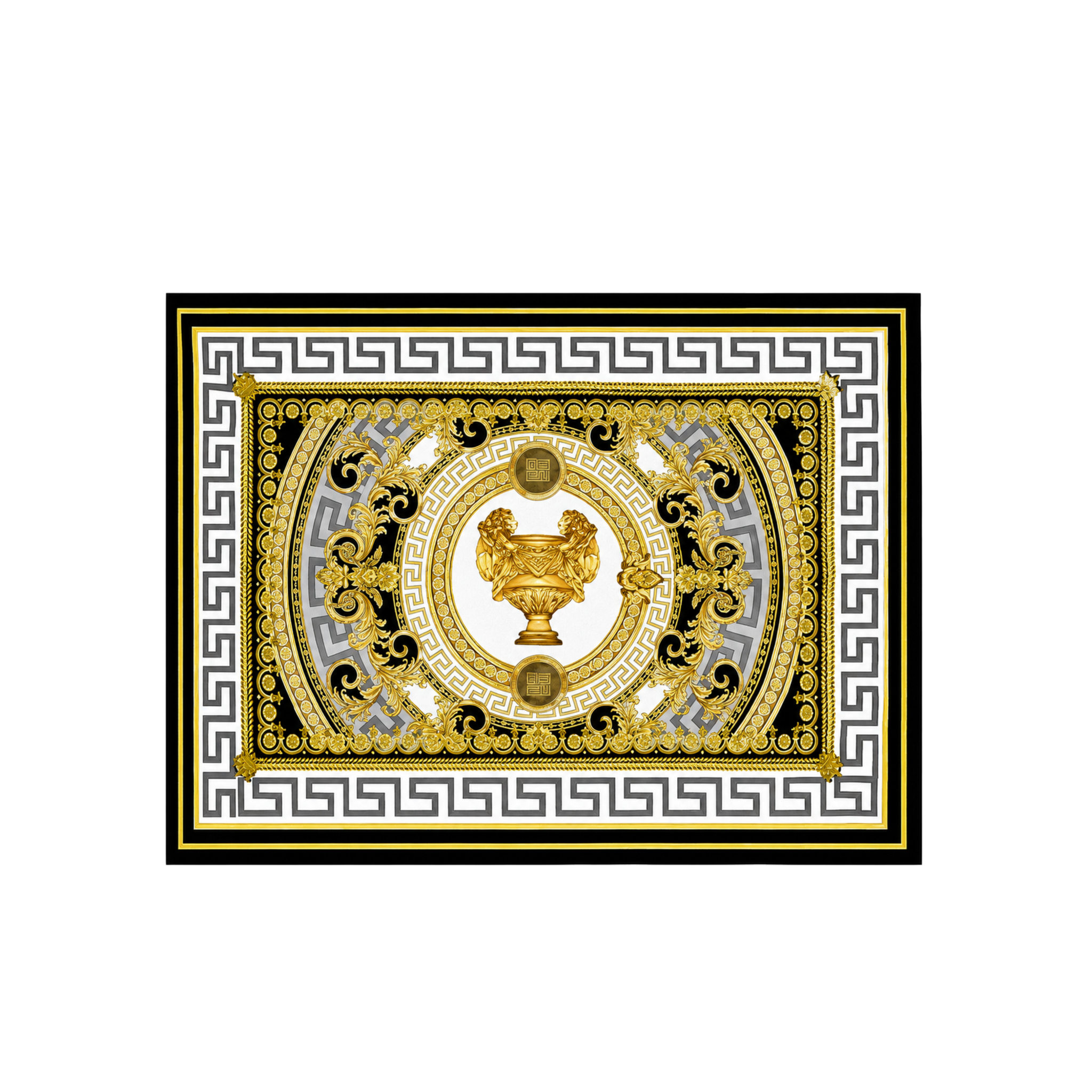 Thảm Da PU Baroque Medallion D'Or 100x120