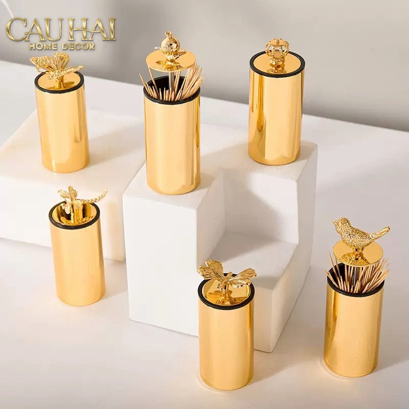 Lọ Tăm Golden Bird Toothpick Holder 5*13