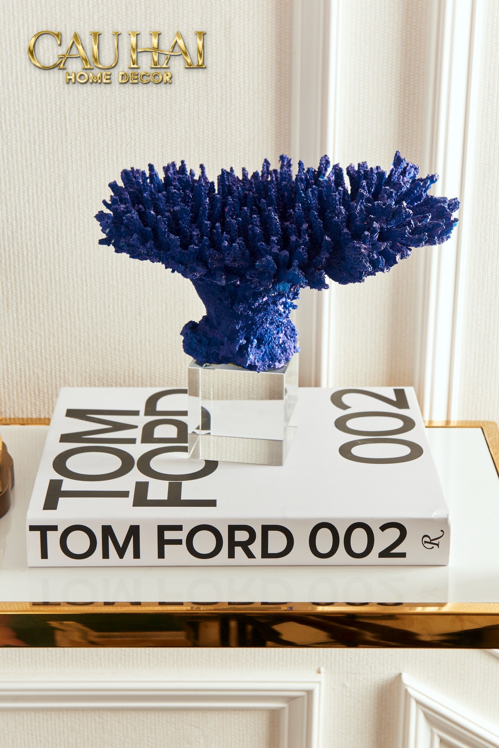 Maison Couture - Sapphire Sea Crystal Coral Sculptures