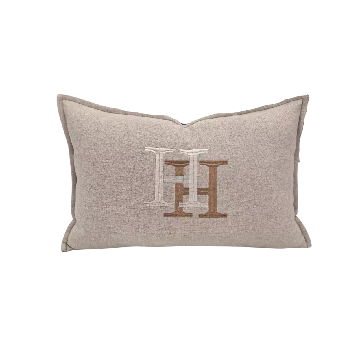 Vỏ Gối Linen Thêu Cheval Équestre Ivory 30x50