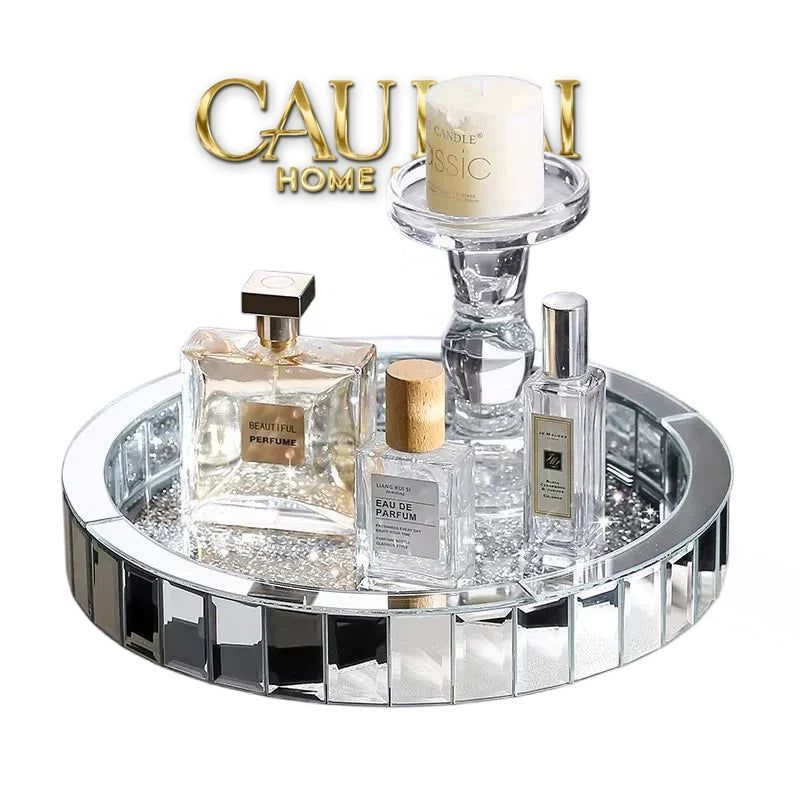 Haute Folie - Khay Gương Tròn Đế Xoay Mirror Argenté D30