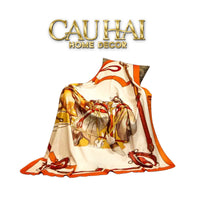 Chăn Blanket Velvet Équestre Saddle Amber 150x150