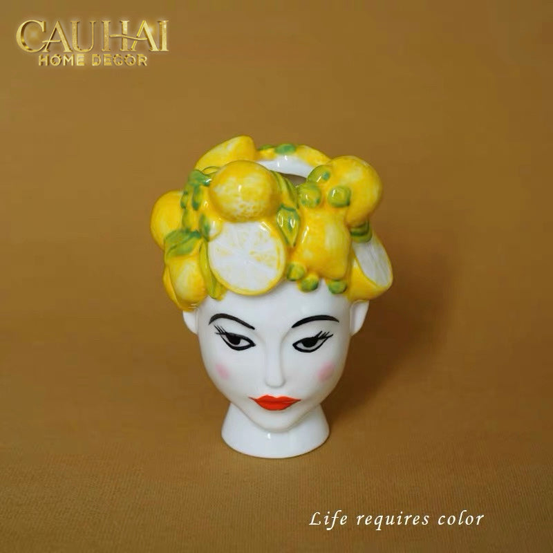La Sicilia Royale - Duchessa Limone di Sicilia Ceramic Vase H18