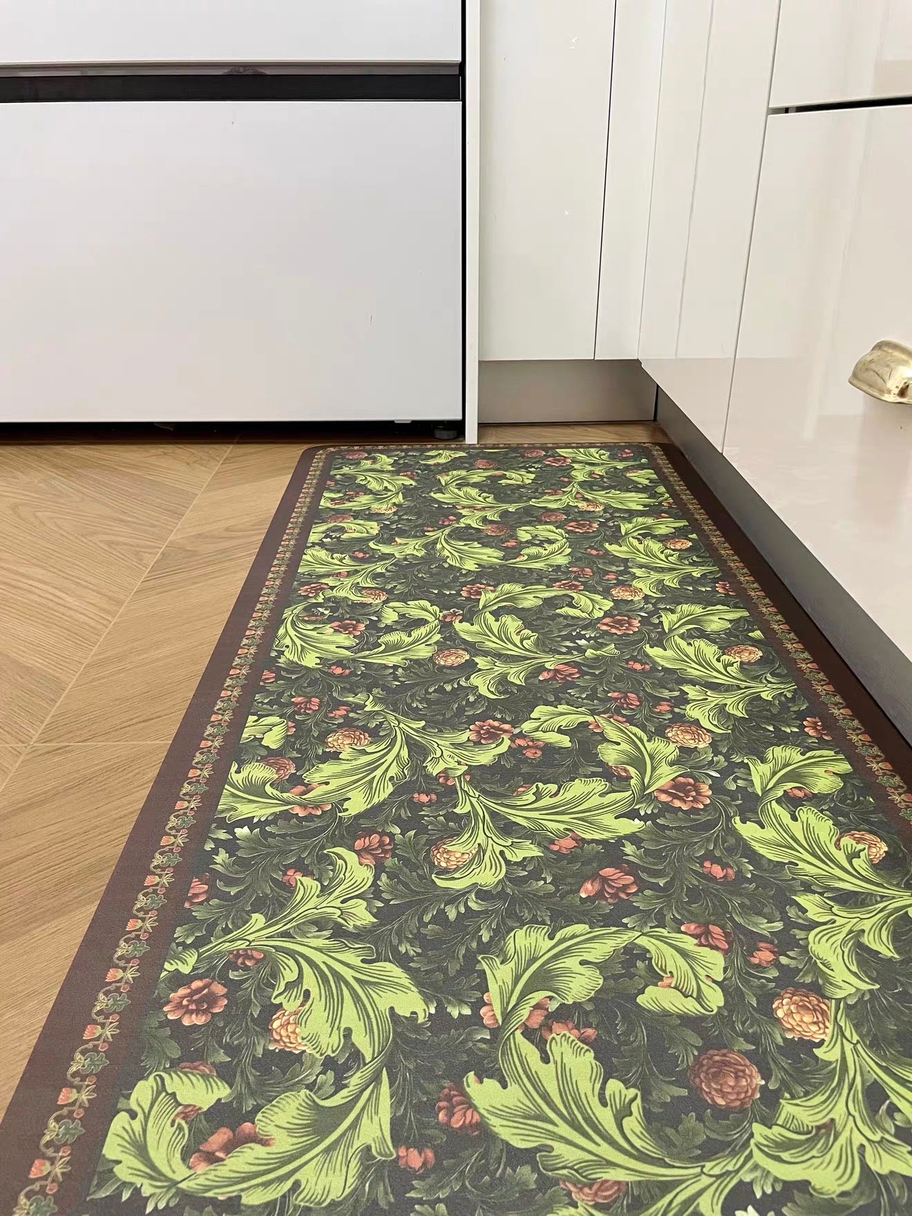 Set Thảm Bếp Microfiber Nappa Gen8 Botanical Heritage Forest 50x180 50x80/50x180