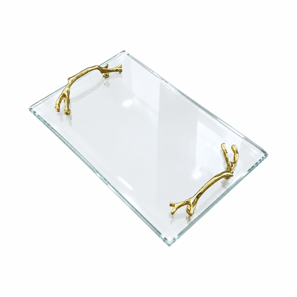 Khay Kính Chữ Nhật Decor Cao Cap Primma 42x27x5