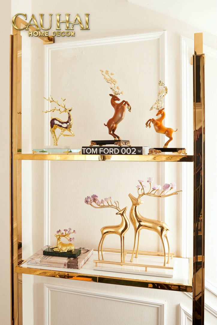 Maison Couture - Set of 2 Les Cerfs Jumeaux à la Ramure Divine Deer Antler Statues 37/44