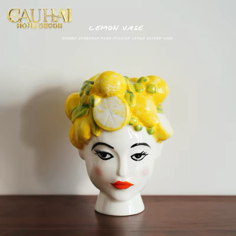 La Sicilia Royale - Duchessa Limone di Sicilia Ceramic Vase H18