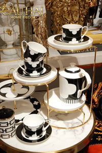 Maison Couture - Gift Set Bình Trà Château Clover Signature - L’Atelier Rayé Tasses & Soucoupes 9pcs