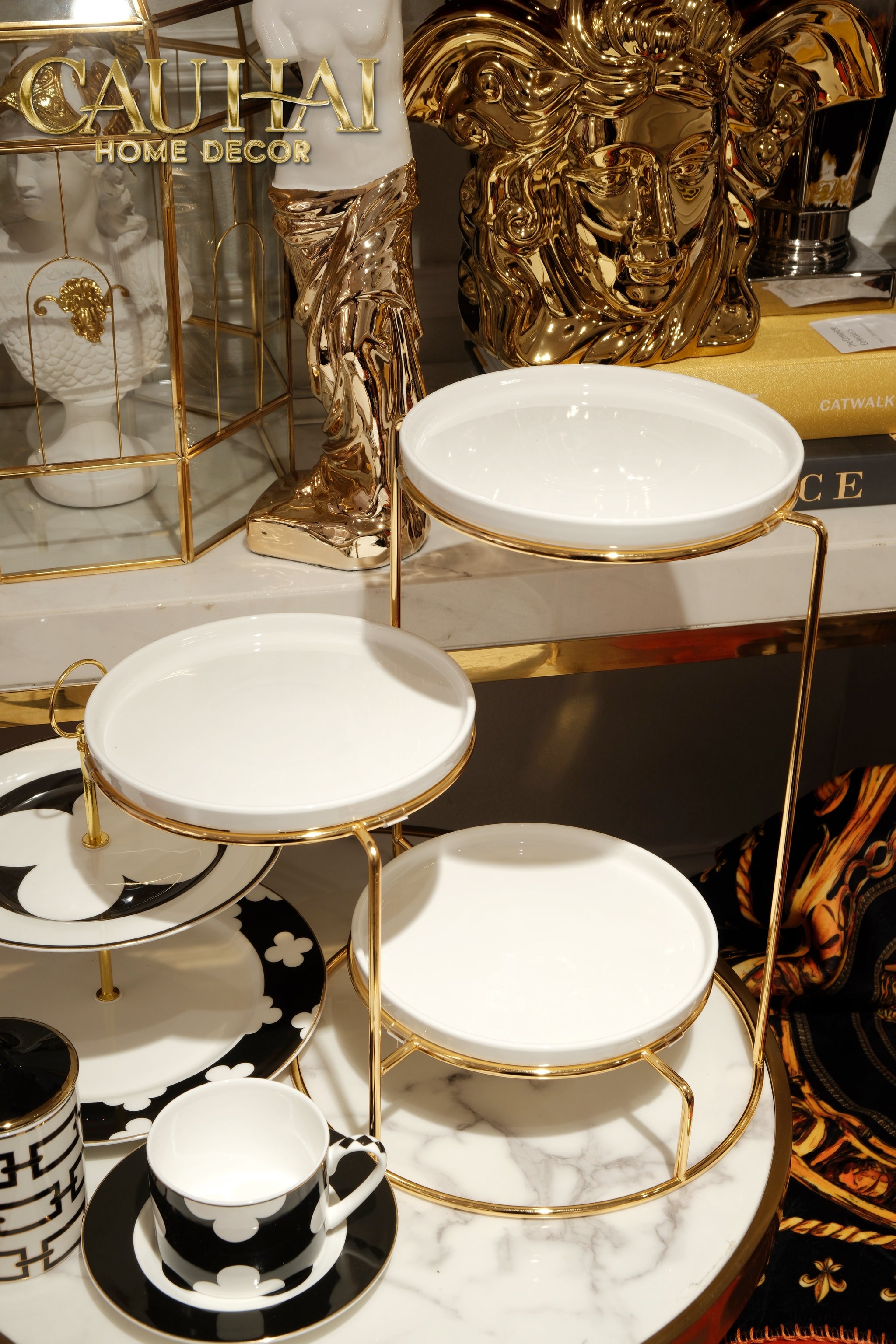 Đĩa Bánh 3 Tầng Élégance Three-Tier Dessert Stand