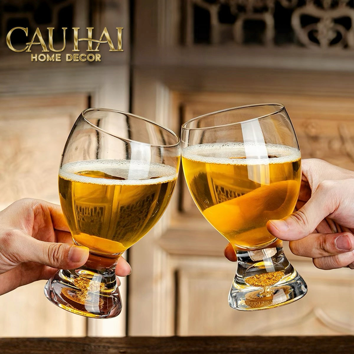Set 2 Ly Bia Thuỷ Tinh Glacier La Couleur Rose Cocktail Glasses  370Ml