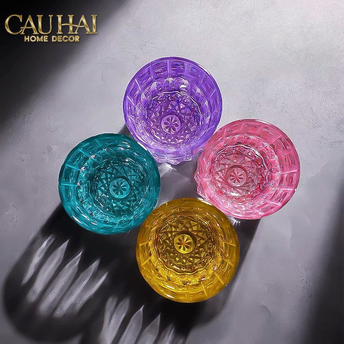 Ly Pha Lê Mirrored Cristalleries Whisky Glass