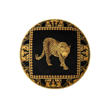 Gối Tròn Velvet Baroque Leopard Noir D45