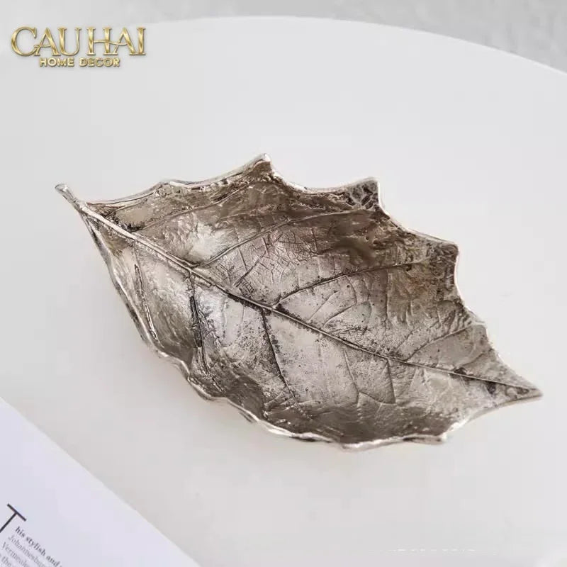 Elysian Couture - Đĩa Kẹo Mạ Bạc Modern Luxury Manhattan Vibe - Từ Ấn Độ 17 x 10 x 7.5-LY THỦY TINH-CẬU HAI HOME DECOR