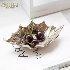 Elysian Couture - Đĩa Kẹo Mạ Bạc Modern Luxury Manhattan Vibe - Từ Ấn Độ 17 x 10 x 7.5-LY THỦY TINH-CẬU HAI HOME DECOR