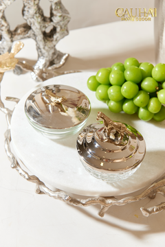 Elysian Couture - Lọ Kẹo Ngựa Đồng Brasson Stallion Ashva Royale Candy Jar Indira Atélier 11.4x12.7-Lọ kẹo Canister Bonbonnière-CẬU HAI HOME DECOR