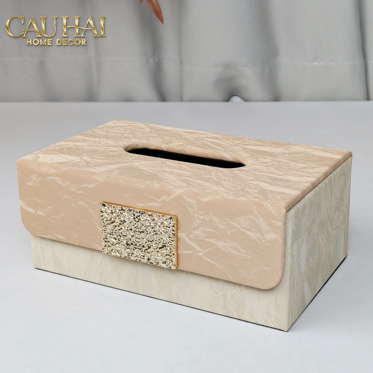 Hộp Khăn Giấy Marble Éclat Champagne 24*16*10