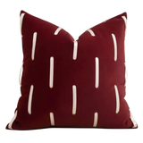 Vỏ Gối Leather Cadre Bordeaux Ivory 45x45