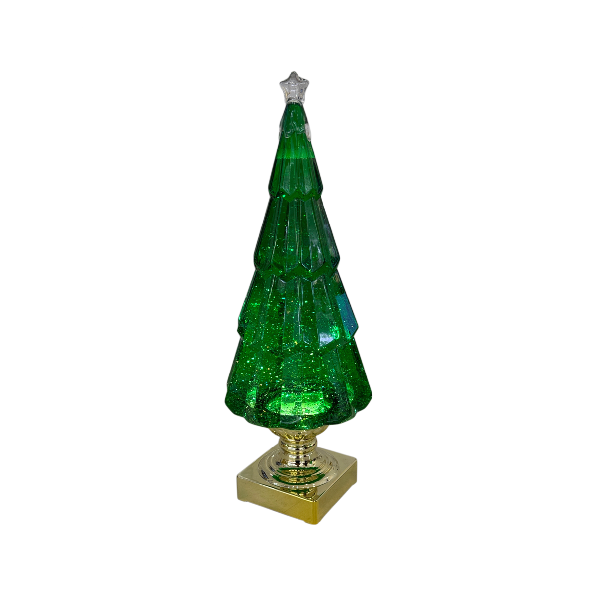 Fêtes Couture - Tượng Cây Thông Noel Acrylic Crystal Facet Tree D'Or Emerald H35-TRANG TRÍ GIÁNG SINH-CẬU HAI HOME DECOR-CẬU HAI HOME DECOR