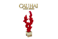 Resin Decorative Sculpture San Coral Étreinte Rouge
